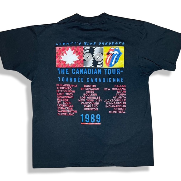 Rare Vintage 1989 Rolling Stones Tour Band Tee - Picture 2 of 7